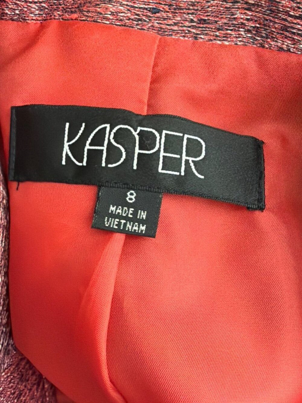 Kasper 2 PCS Textured Blazer & Pencil Skirt Suit Size 8 - Picture 11 of 12